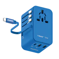 跨時代 1-World+ 內置伸縮充電線旅行插座